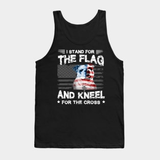 Bulldog Dog Stand For The Flag Kneel For Fallen Tank Top